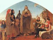 Brown, Ford Madox Wycliffe Reading his Translation of the New Testament to his Protector- John of Gaunt Sweden oil painting artist